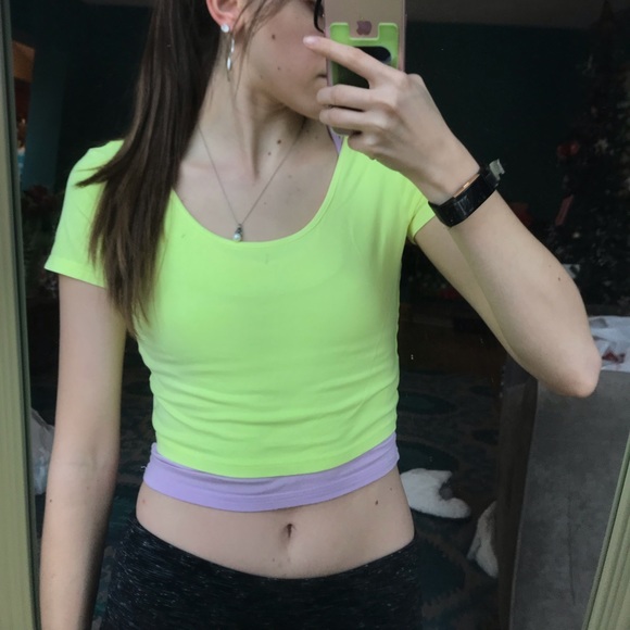 Neon Yellow Crop Top - Picture 2 of 8